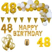48 jaar Verjaardag Versiering Pakket Goud XL