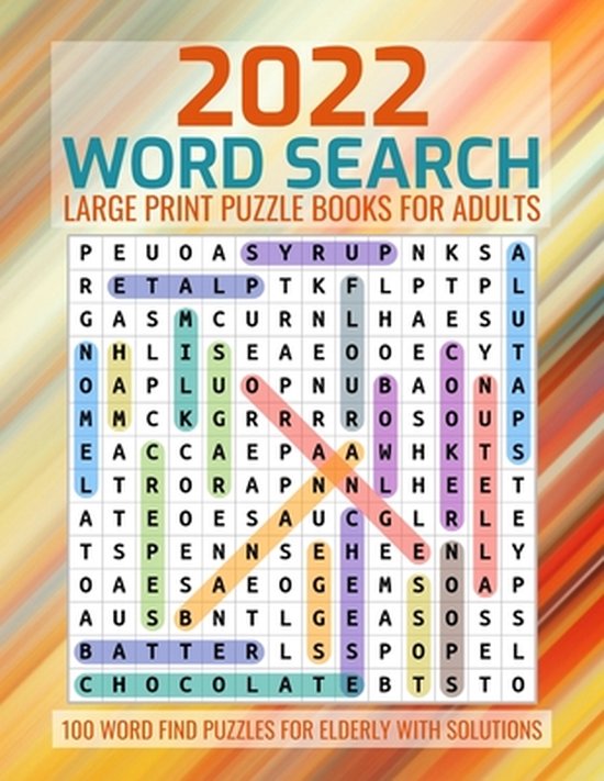 Word Search Large Print Puzzle Books For Adults Large Print Word Finds Puzzle Bol Com