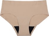 Moodies Undies menstruatie & incontinentie ondergoed - Seamless Hiphugger - moderate/heavy kruisje - Beige - Maat M