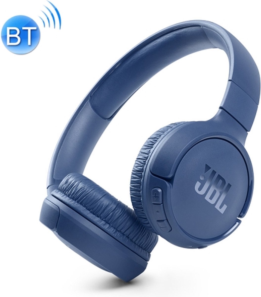 JBL T510BT Bluetooth 5.0 HIFI Muziek Draadloze Bluetooth-headset met microfoon (blauw)