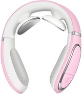 Intelligente flexibele nekmassager | Infrarood en Warmte Functie | 6 Verschillende Massages | Programeerbare Snelheden | Roze