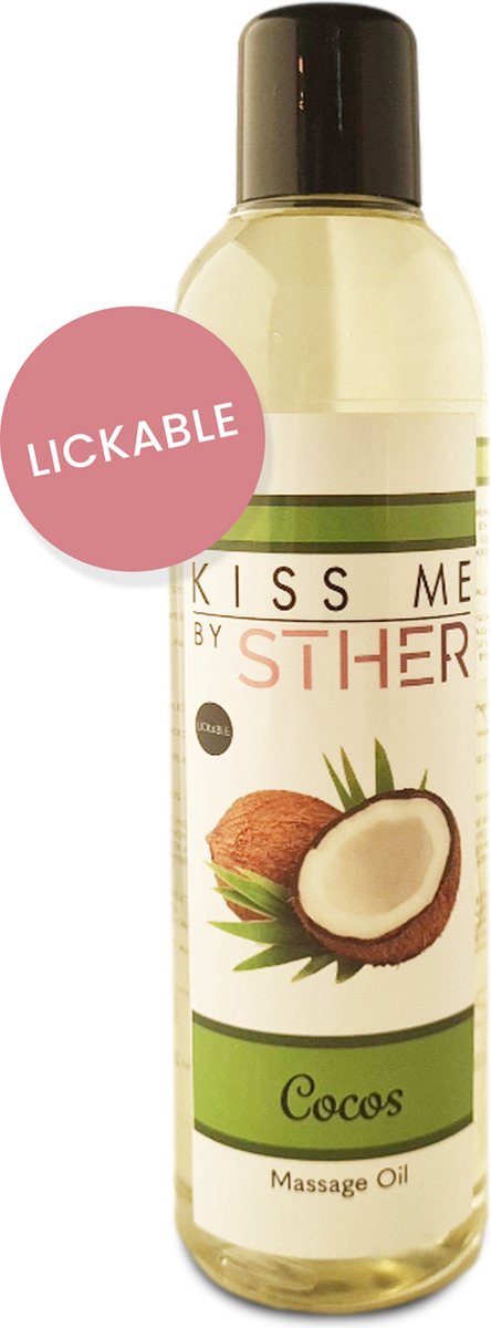 Goedkoopste STHER Massage Olie En Glijmiddel Met Smaak en Geur - 250 ML Cocos - Nederlandse Productie - Etherische Olie - Massage Olie Erotisch