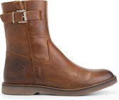 Travelin' Lannion Dames Leren Enkellaarzen - Schoenen vrouwen - Cognac Bruin Leer