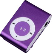 Draagbare MP3-speler met Mini Clip - Oplaadbaar - Compact - Paars