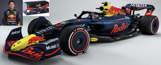 Bburago Red Bull F1 RB18 #11 Sergio Perez Formule 1 seizoen 2022 in luxe bewaarcase met helm modelauto schaalmodel 1:43 van Merkloos — afbeelding 3