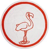 Aratextil - Flamingo Wasbaar Vloerkleed/Tapijt Voor De Kinderkamer 100% Katoen - Diameter 140cm