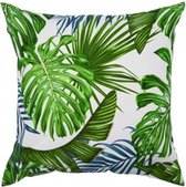 kussen Jungle 45 x 45 cm textiel groen/wit