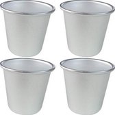 timbaalvormen 8 x 6,5 cm staal zilver 4 stuks