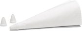 decoreerset met spuitzak 28 cm wit 4-delig