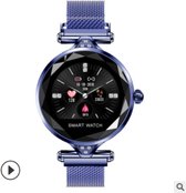 Darenci Smartwatch Sparkle Pro - Smartwatch dames - Smartwatch heren - Activity Tracker - Touchscreen - Stalen band - Dames - Heren - Horloge - Stappenteller - Bloeddrukmeter - Verbrande calorieën - Zuurstofmeter - Spatwaterdicht - Blauw
