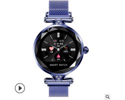 Darenci Smartwatch Sparkle Pro - Smartwatch dames - Smartwatch heren - Activity Tracker - Touchscreen - Stalen band - Dames - Heren - Horloge - Stappenteller - Bloeddrukmeter - Verbrande calorieën - Zuurstofmeter - Spatwaterdicht - Blauw