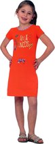 Oranje Meisjes T-shirt Jurk - I Am A Princess -  Voor Koningsdag - Holland - Maat: 98/104