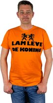 Oranje Heren T-Shirt - Lam Leve De Koning -  Voor Koningsdag - Holland - Formule 1 - EK/WK Voetbal - Maat XXL