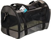 dierendraagtas 46 x 28 x 31 cm polyester grijs