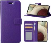 Samsung Galaxy A22 4G - Hoesje met pasjeshouder - Portemonnee - Bookcase - PAARS