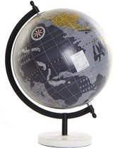 Globe de Décoration /globe bleu foncé sur socle en marbre/standard 22 x 30 cm - Landen/Continent Topographie