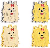 Dali's Pet Yorkshire Terrier Aanpasbare ID-tags voor huisdieren Gegraveerd Hondenpenning