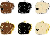 Dali's Pet Labrador Aanpasbare ID-tags voor huisdieren Gegraveerd Hondenpenning
