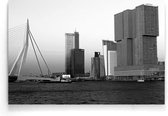 Walljar - Rotterdam Skyline III - Zwart wit poster