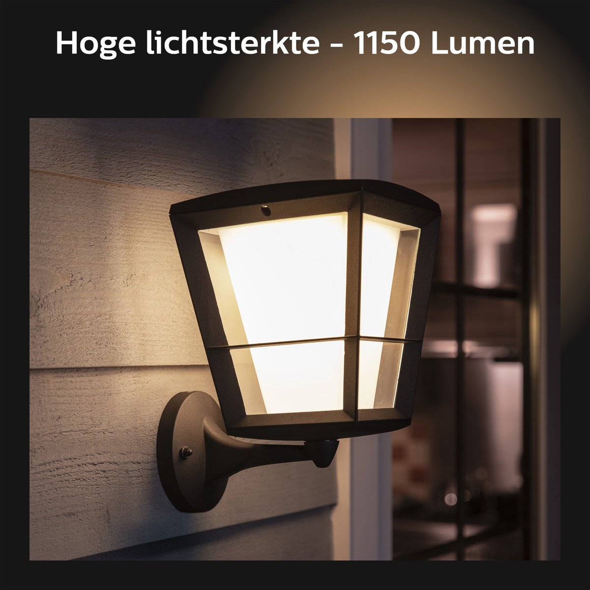 Philips Hue Econic muurlamp - wit en gekleurd licht - zwart - omhoog — afbeelding 5