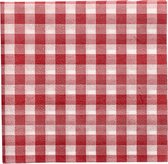 Papstar - Servetten - 1-laags - 33 cm - rood/wit - 100 stuks