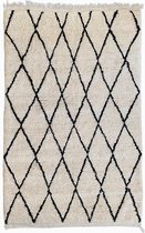 Traditioneel Berber vloerkleed ''Beni Ouarain'' - 100 x 150 cm - Handgeknoopt wol tapijt