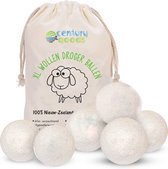 Drogerballen wol - 6 XL Duurzame Wasdroger ballen - Dryer balls - Energie besparend - Droogballen - Wasballen