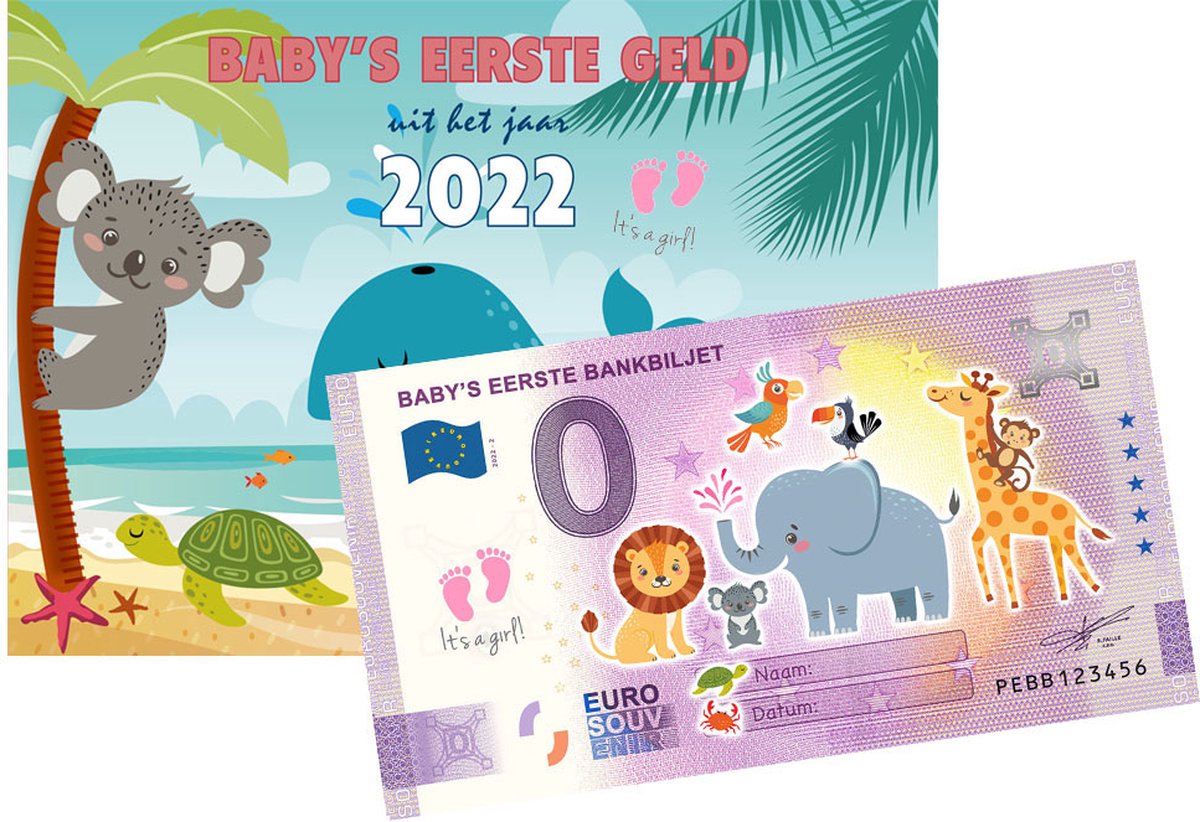 Baby's eerste geld Muntset 2022 roze