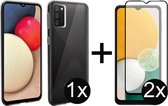 iParadise Samsung A13 Hoesje - Samsung Galaxy A13 4G hoesje siliconen case transparant cover - Full Cover - 2x Samsung A13 Screenprotector