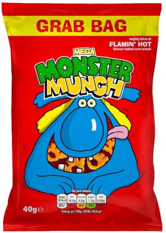 Walkers Crisps Monster Munch Flamin Hot 5x40g | bol.com