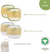 Hauti Organic | 24 stuks wasbare velours velvet wattenschijfjes - herbruikbare wattenschijfjes | recycle recyclebaar | watjes watten bamboo pads | bamboe pads | make up remover | duurzaam | zero waste product