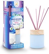 Mikado Speciale Geur Neutralisator Badkamer Geurstokjes Jasmijn & Lavendel 100ml