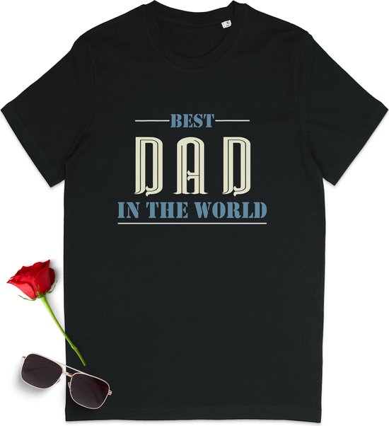 T-shirt pour les pères - Best t-shirt papa du monde pour homme - T-shirt pour homme - Joli cadeau de fête des pères - Disponible dans les tailles : SML XL XXL XXXL - Couleurs du t-shirt : Wit et Zwart.