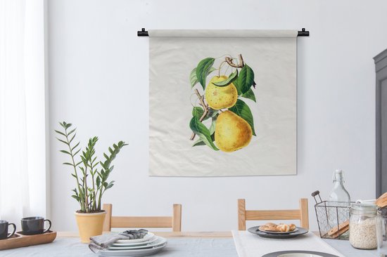Tapisserie - Tapisserie - Poires - Feuilles - Nourriture - 90x90 cm - Tapisserie
