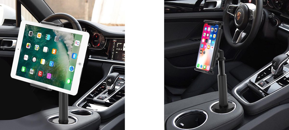 Support de tablette pour iPad, support de voiture iPad Pro, support de  porte-gobelet pour tablette pour support de voiture robuste pour camion de  voiture