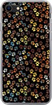 Geschikt voor iPhone 8 hoesje - Patronen - Honden - Poten - Jongens - Meisjes - Kinderen - Kind - Siliconen Telefoonhoesje