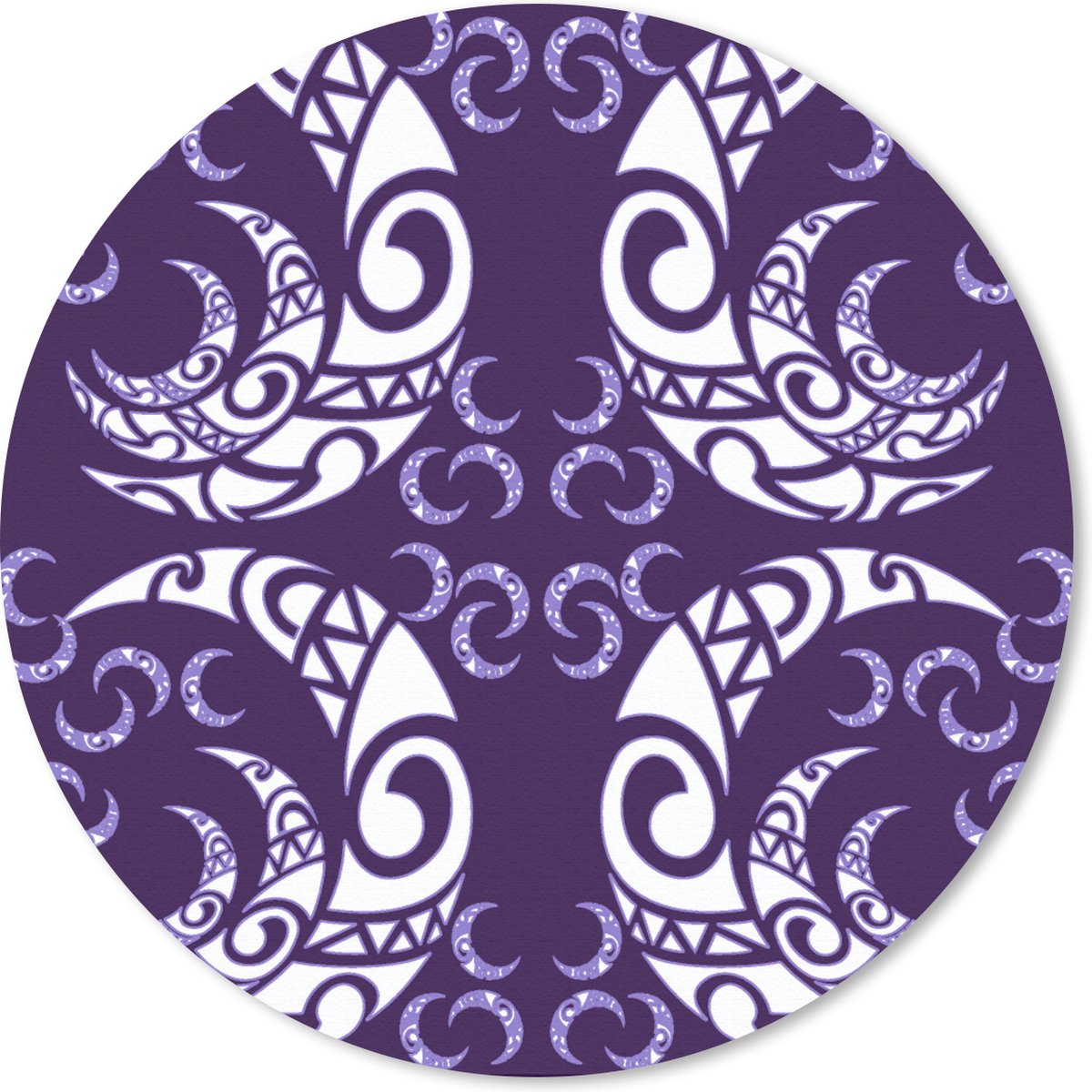 Muismat rond 40x40 cm - Mousepad Maan - Patronen - Nacht - Ronde muismatten