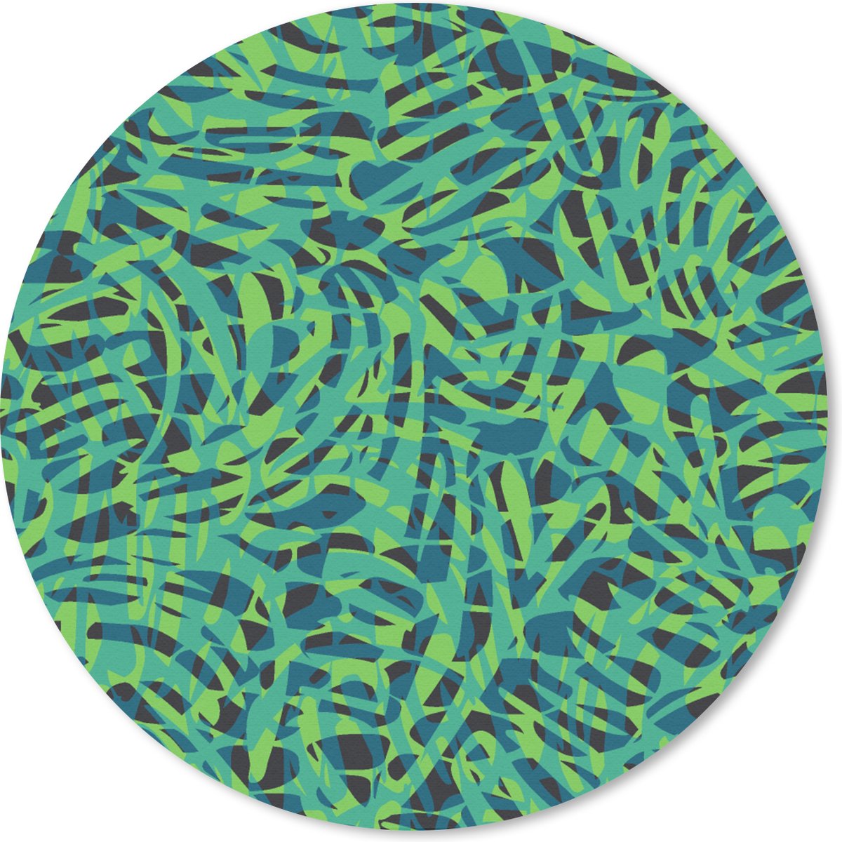 Muismat rond 20x20 cm - Mousepad Jungle - Dieren - Patroon - Ronde muismatten
