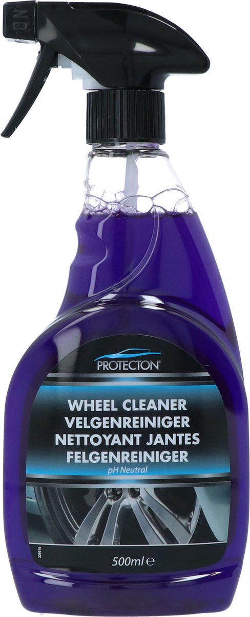 Protecton Velgenreiniger - Verwijdert makkelijk remstof, olieresten & straatvuil - Voor gelakte lichtmetalen en stalen autovelgen & kunststof wieldoppen - pH neutraal - 500ml
