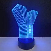 3D LED Lamp - Letter Met Naam - Yusuf