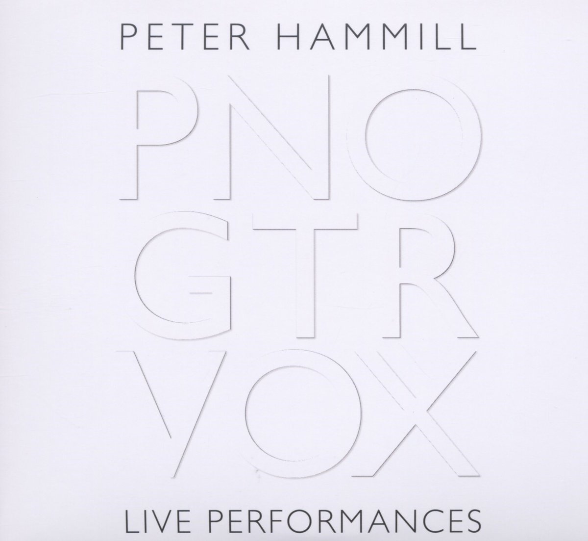 Peter Hammill - PNO GTR VOX Live Performances (CD)