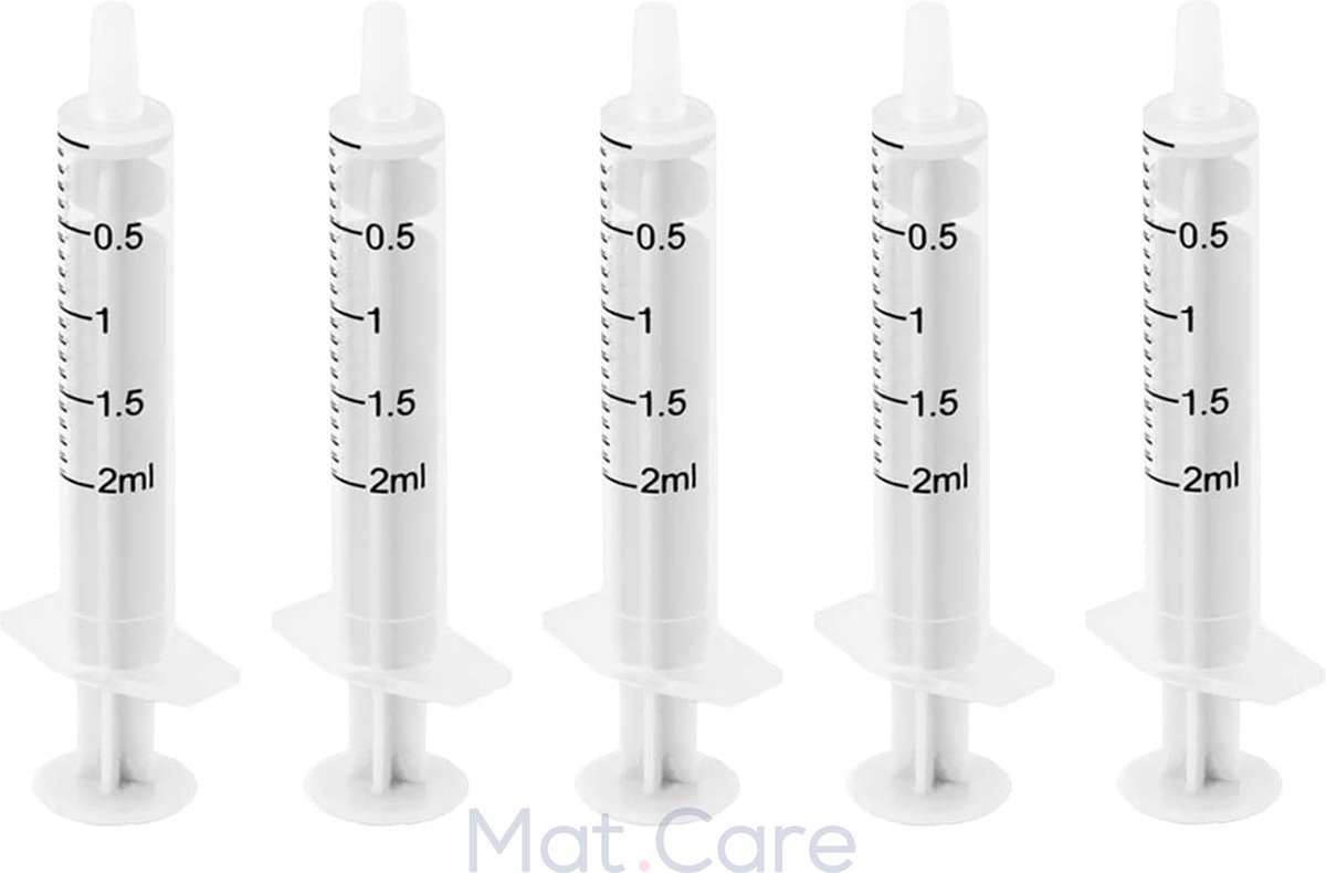 Mat Care seringue doseuse - seringue 2ml set 5 pièces