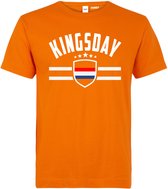T-shirt drapeau Fête du Roi  | Vêtement pour fête du roi | Chemise Oranje homme | Orange | taille XXL