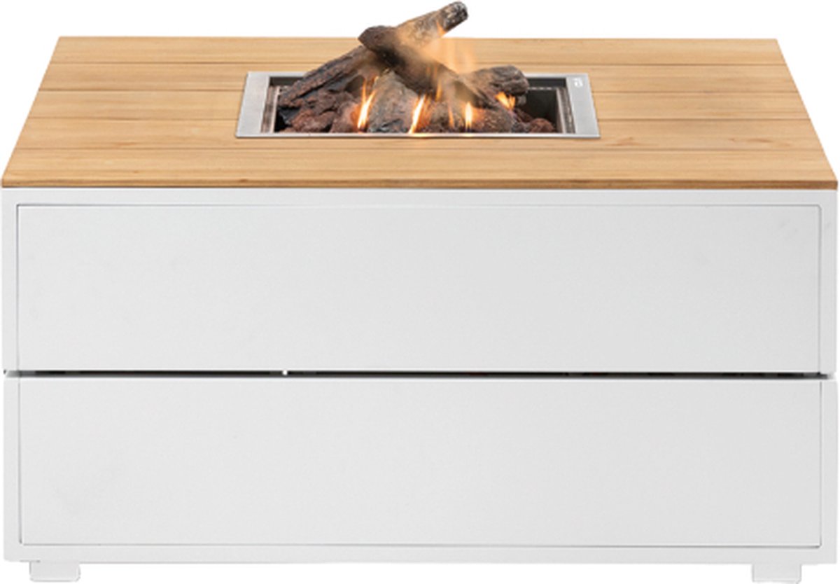 Cosi Cosipure 120 - Fire Table - White with teak