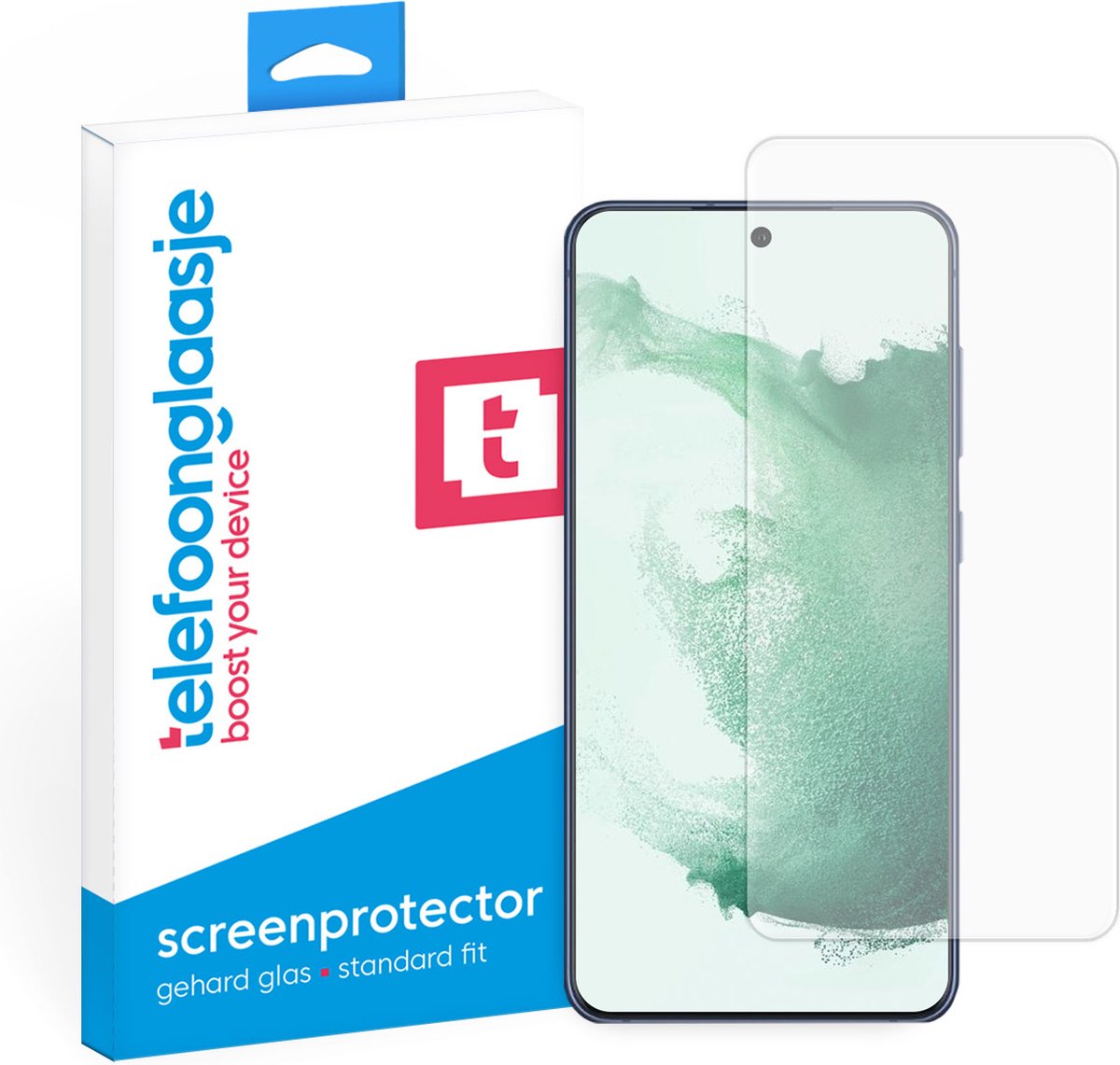 Telefoonglaasje Screenprotector Samsung Galaxy S22 - Case Friendly - Geschikt voor Samsung Galaxy S22 Screenprotectors Gehard Glas - Beschermglas