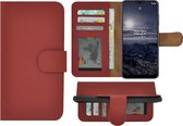 Nokia G11 Case - Bookcase - Nokia G21 Case - Nokia G11/ Nokia G21 Book Case Wallet Housse en Cuir véritable rouge