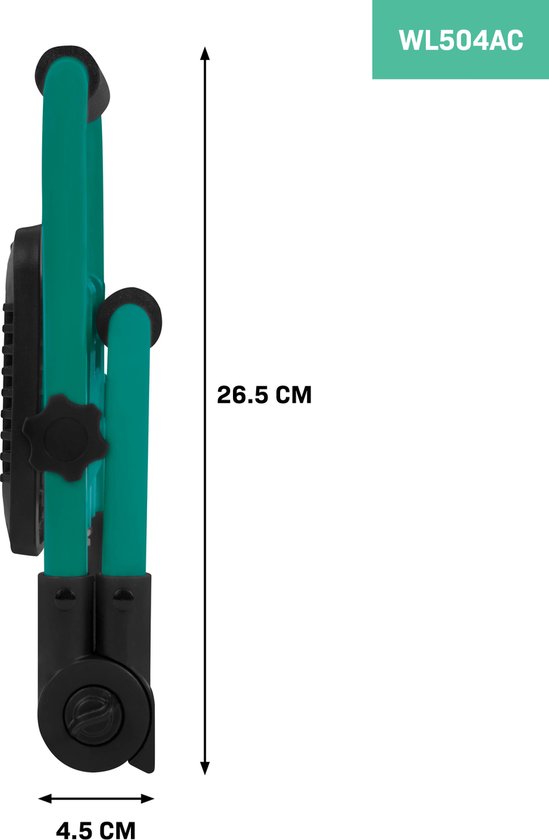 VONROC Lampe de travail Led 30W - Pliable - Inclinable - Faisceau large 120°