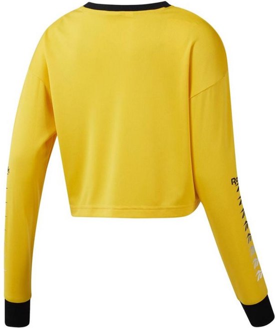 Reebok Cl V P Cropped Longlseeve Sweatshirt Vrouwen geel S.