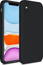 Smartphonica iPhone Xs Max siliconen hoesje met zachte binnenkant - Zwart / Back Cover geschikt voor Apple iPhone Xs Max