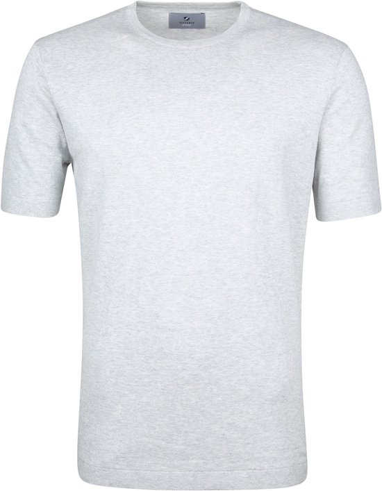 Suitable - Prestige T-shirt Knitted Grijs - Heren - Maat L - Modern-fit